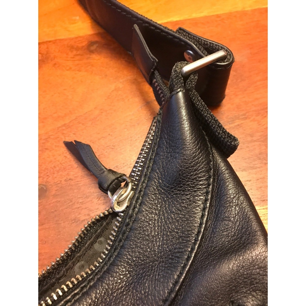 Luis Esteve Black Leather Purse Handbag Hobo Shoulder Bag Spain (Td) View 5